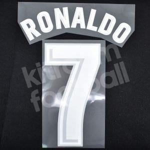 2017-18 Real Madrid La Liga Away Name Set #7 RONALDO Repro