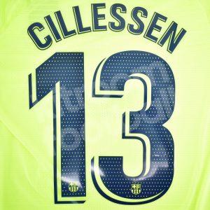Original Player Issue 2018-19 Barcelona Away Name Set #13 CILLESSEN La Liga Avery