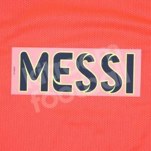 2014-15 Barcelona Player Issue Away & Third Name Set Sipesa - MESSI (Name Block)
