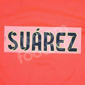 2014-15 Barcelona Player Issue Away & Third Name Set Sipesa - SUÁREZ (Name Block)