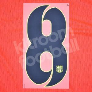 2014-15 Barcelona Player Issue Away & Third Name Set Sipesa - #8 (Match Number)