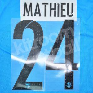 2015-16 Barcelona Player Issue Third Name Set Avery - #24 MATHIEU