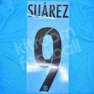 2015-16 Barcelona Player Issue Third Name Set Avery - #9 SUÁREZ