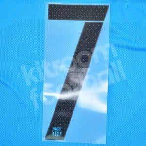 2015-16 Barcelona Player Issue Third Name Set Avery - #7 (Match Number)