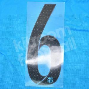 2015-16 Barcelona Player Issue Third Name Set Avery - #6 (Match Number)