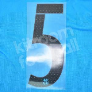 2015-16 Barcelona Player Issue Third Name Set Avery - #5 (Match Number)