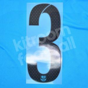 2015-16 Barcelona Player Issue Third Name Set Avery - #3 (Match Number)