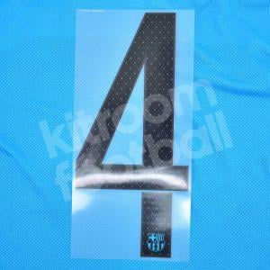 2015-16 Barcelona Player Issue Third Name Set Avery - #4 (Match Number)