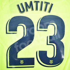 Original Player Issue 2018-19 Barcelona Away Name Set #23 UMTITI (Avery)