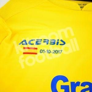 2017-18 Las Palmas Home Shirt #3 M. LEMOS (M) Special Match vs Barcelona - Image 3