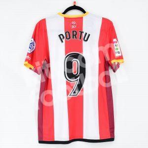 2017-18 Girona Home Shirt #9 PORTU Umbro *New* M - Image 1