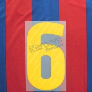 2010-11 Barcelona Player Issue Home Name Set Sipesa - #6 (Match Number)
