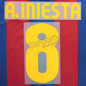 2010-11 Barcelona Player Issue Home Name Set Sipesa - #8 A. INIESTA