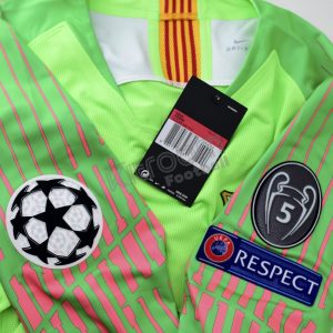 2018-19 Barcelona Player Issue Green GK Shirt #1 Ter Stegen Champions League Match Un Worn ** - Image 3
