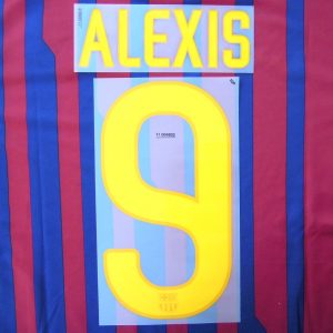 Original Player Issue 2011-12 Barcelona Name Set #9 ALEXIS Sipesa