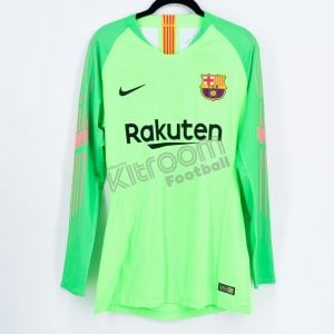 2018-19 Barcelona Player Issue Gk L/S Shirt Green Nike *BNWT* M