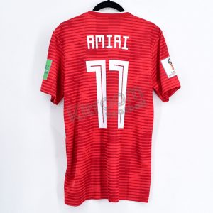 Iran World Cup 2018 Russia Away Player Issue Shirt #11 AMIRI vs Spain - Image 1