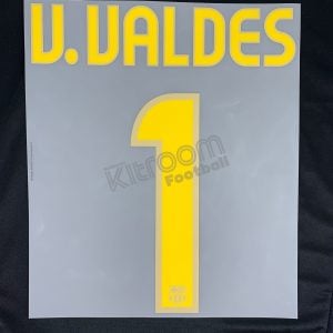 Official 2008-10 Barcelona Goalkeeper Name Set #1 Victor VALDES (Sipesa)