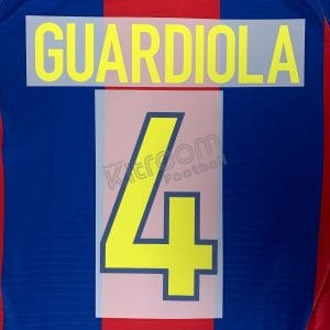 1998-99 Barcelona Home Name Set Repro #4 GUARDIOLA