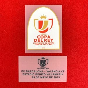 Original Player Issue Final Copa del Rey 2019 Patch Barcelona vs Valencia Black
