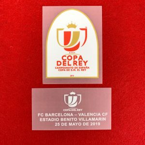 Original Player Issue Final Copa del Rey 2019 Patch Barcelona vs Valencia White