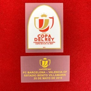 Original Player Issue Final Copa del Rey 2019 Patch Barcelona vs Valencia Yellow