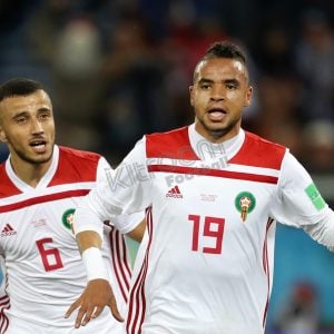 Morocco World Cup 2018 Russia Away Player Issue Shirt #19 EN NESYRI vs Spain * - Image 3
