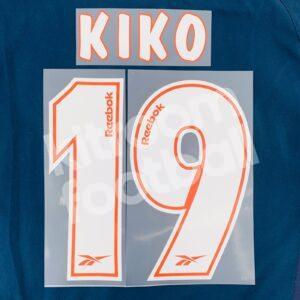2000-01 Atletico Madrid Away Name Set #19 KIKO Repro - Image 4