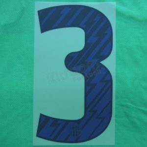 2010-11 Barcelona Player Issue Away Name Set Sipesa - #3 (Match Number)