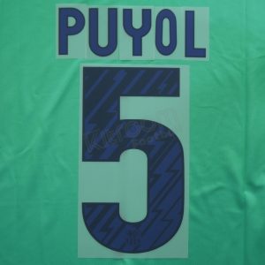 2010-11 Barcelona Player Issue Away Name Set Sipesa - #5 PUYOL