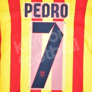 2013-15 Barcelona Player Issue Away Name Set Sipesa - #7 PEDRO