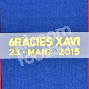 2014-15 Barcelona Gràcies XAVI Match Details MDT Patch Repro - Image 3