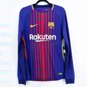 2017-18 Barcelona Player Issue Home UCL L/S Shirt Nike *BNWT* M