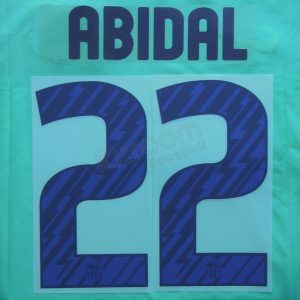 2010-11 Barcelona Player Issue Away Name Set Sipesa - #22 ABIDAL