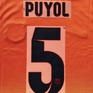 2012-14 Barcelona Player Issue Away Name Set Sipesa - #5 PUYOL