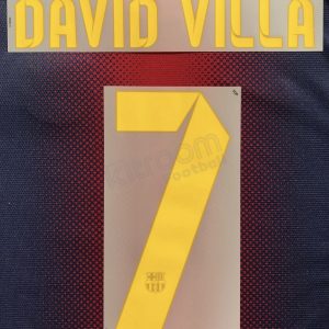 2012-13 Barcelona Player Issue Home Name Set Sipesa - #7 DAVID VILLA