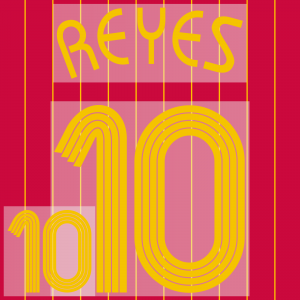 Spain World Cup 2006 Home Name Number Set #10 REYES Repro