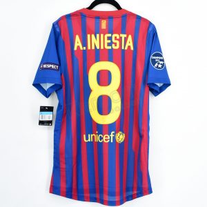 2011-12 Barcelona Player Issue Home Shirt #8 A. INIESTA Champions League - Image 1