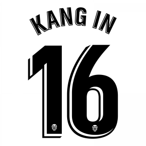 2018-19 Valencia CF Home Name Number Set #16 KANG IN La Liga Repro