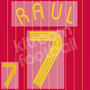 Spain World Cup 2006 Home Name Number Set #7 RAUL Repro