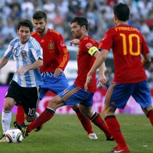 2010 Argentina Player Issue Home Shirt #10 MESSI Adidas Techfit (Excellent) L - Image 3