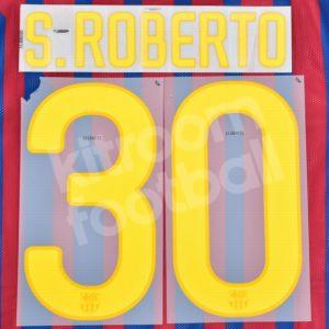 Original Player Issue 2011-12 Barcelona Name Set #20 S. ROBERTO Sipesa