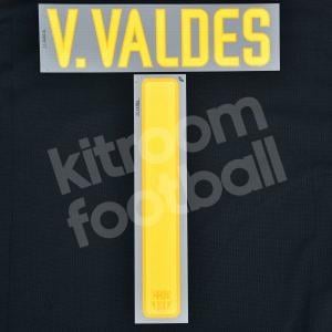 Original Player Issue 2011-12 Barcelona Name Set #1 V. VALDES Sipesa
