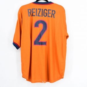 1998-99 Barcelona Away Player Issue Shirt #2 REIZIGER Nike (Very Good) L