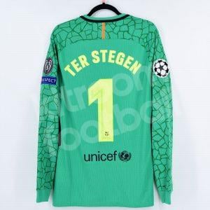 2017-18 Barcelona GK Shirt #1 TER STEGEN Match Issued Un Worn Champions League vs Juventus