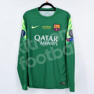 2015-16 Barcelona Player Issue Goalkeeper #1 TER STEGEN Final UEFA Supercup BNWT M - Image 3
