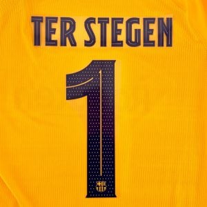 2019-21 Barcelona Player Issue Name Set Away Champions League - #1 TER STEGEN