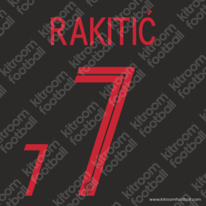 Croatia World Cup 2018 Name Number Set #7 I. RAKITIC Repro