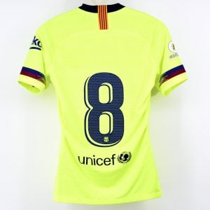 2018-19 Barcelona Player Issue Away Shirt #8 RIQUI PUIG Preseason Match Un Worn