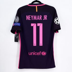 2016-17 Barcelona Player Issue Away Shirt #11 NEYMAR JR CL Match Un Worn ** - Image 1